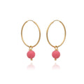 Pink bead hoops