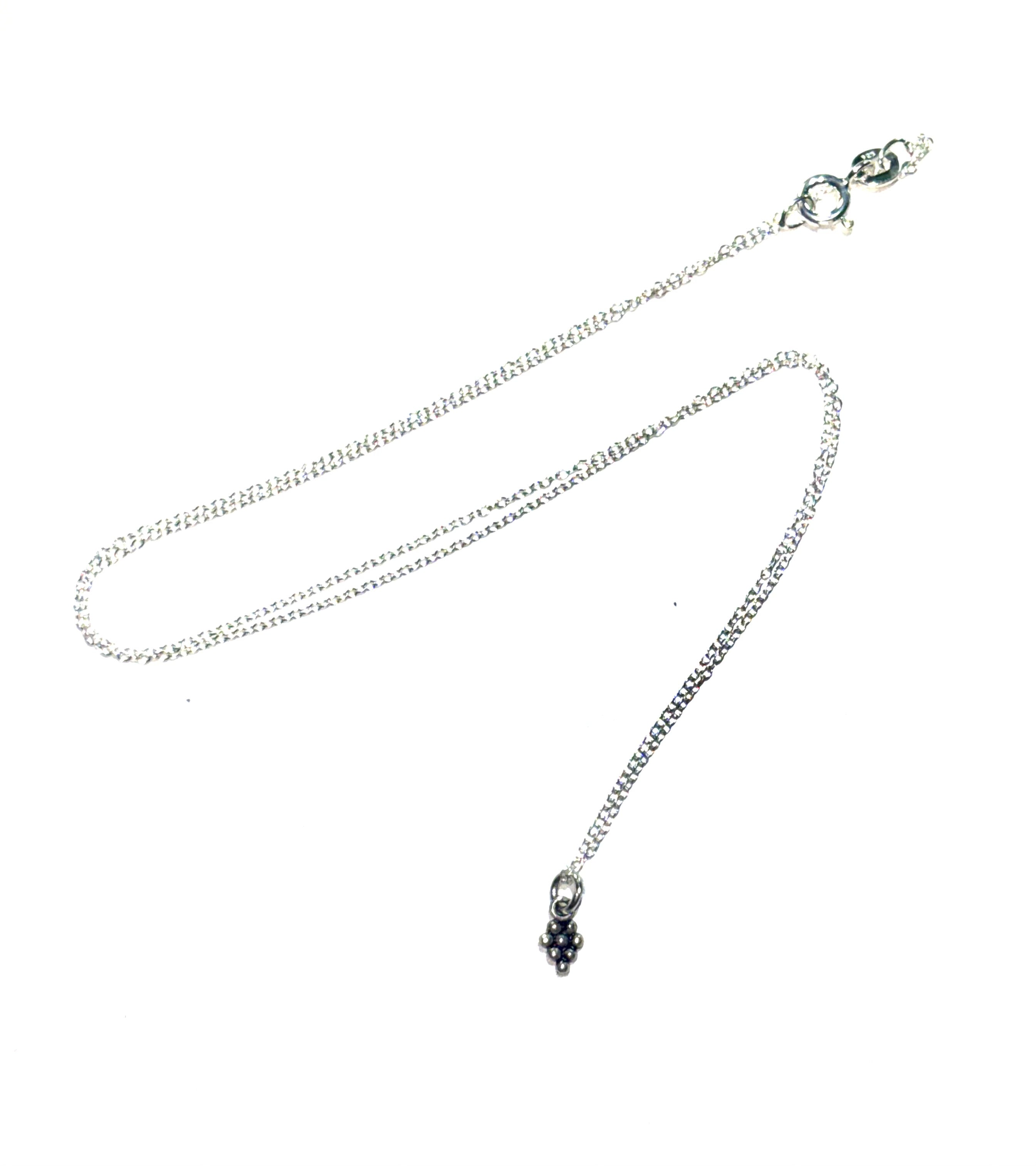 Sterling silver grapes necklace