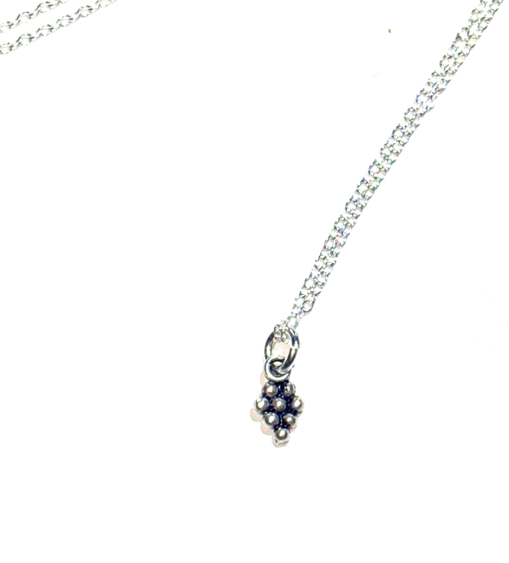 Sterling silver grapes necklace