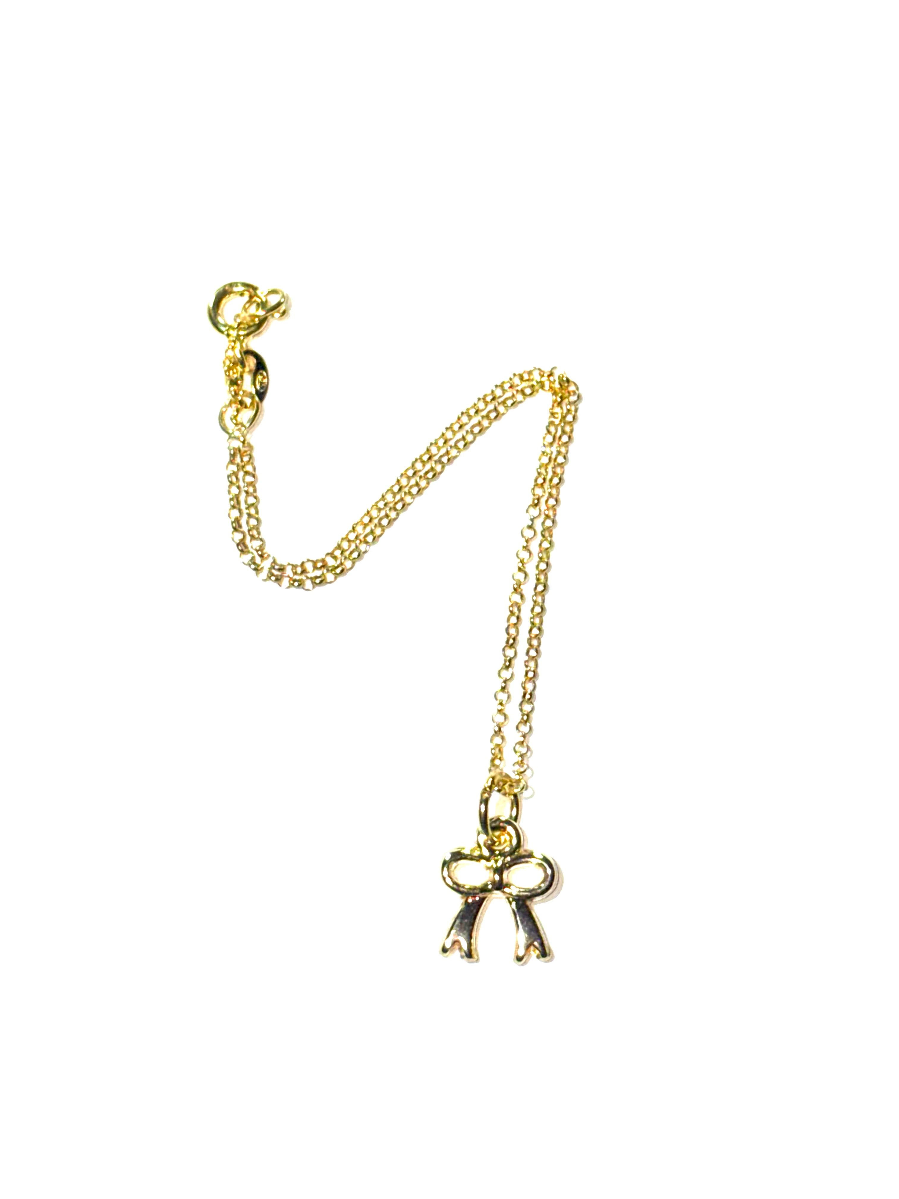 Gold plated bow bracelet